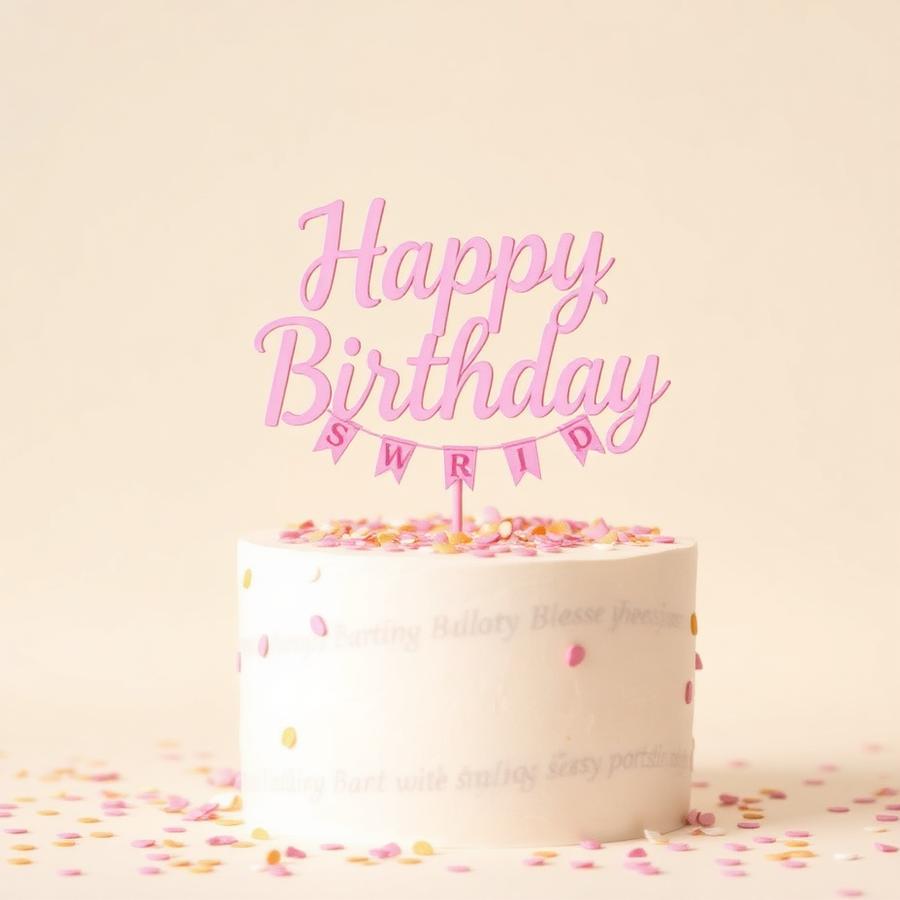 Personalised birthday cake topper decoration